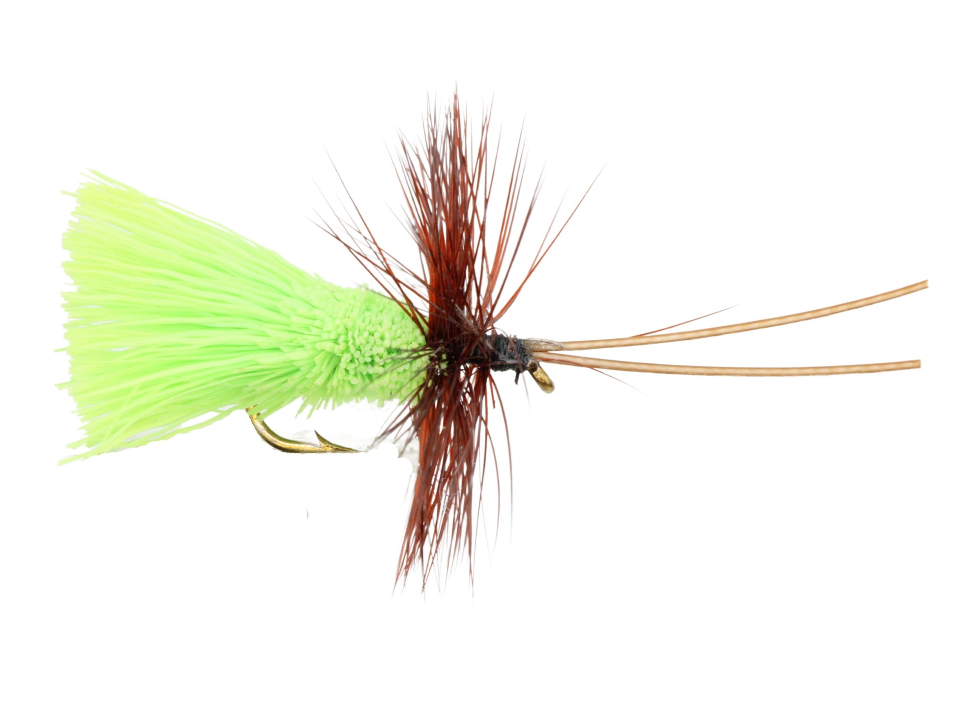 Wild Water Fly Fishing Chartreuse Goddard Caddis, Size 12 (Qty 6) | SendIt Sailing