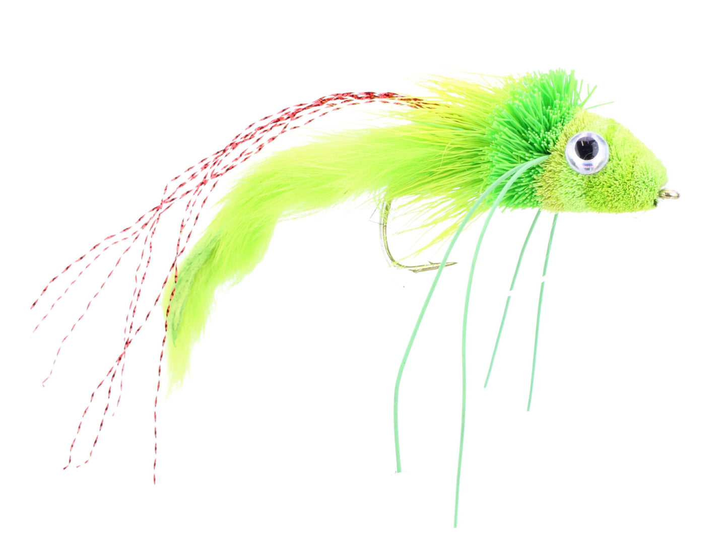 Wild Water Fly Fishing Chartreuse Rabbit Tail Diver, Size 1/0 (Qty 2) | SendIt Sailing