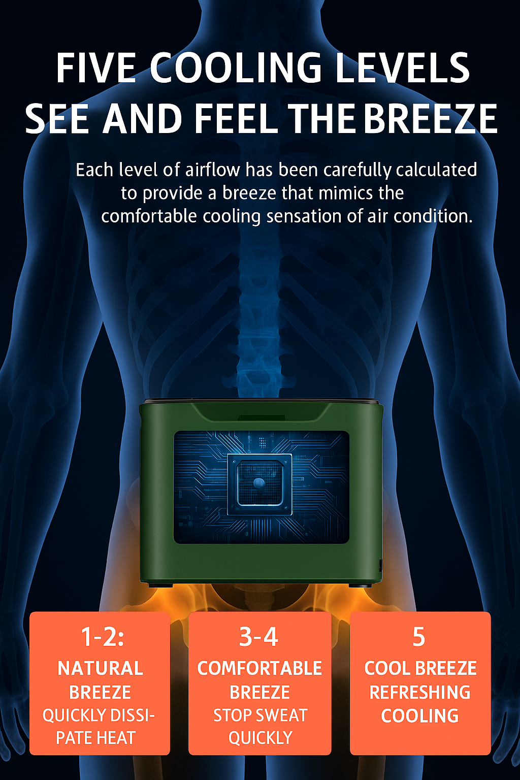 LITEGUEST Tactical Waist Clip Fan – Wearable Cooling for Outdoors