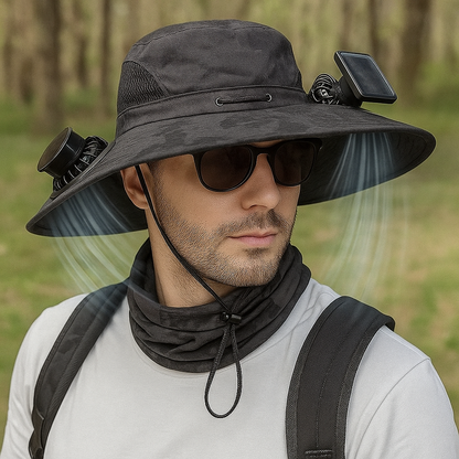 LITEGUEST Solar Cooling Hat with Dual Fans & UPF50+ Sun Protection
