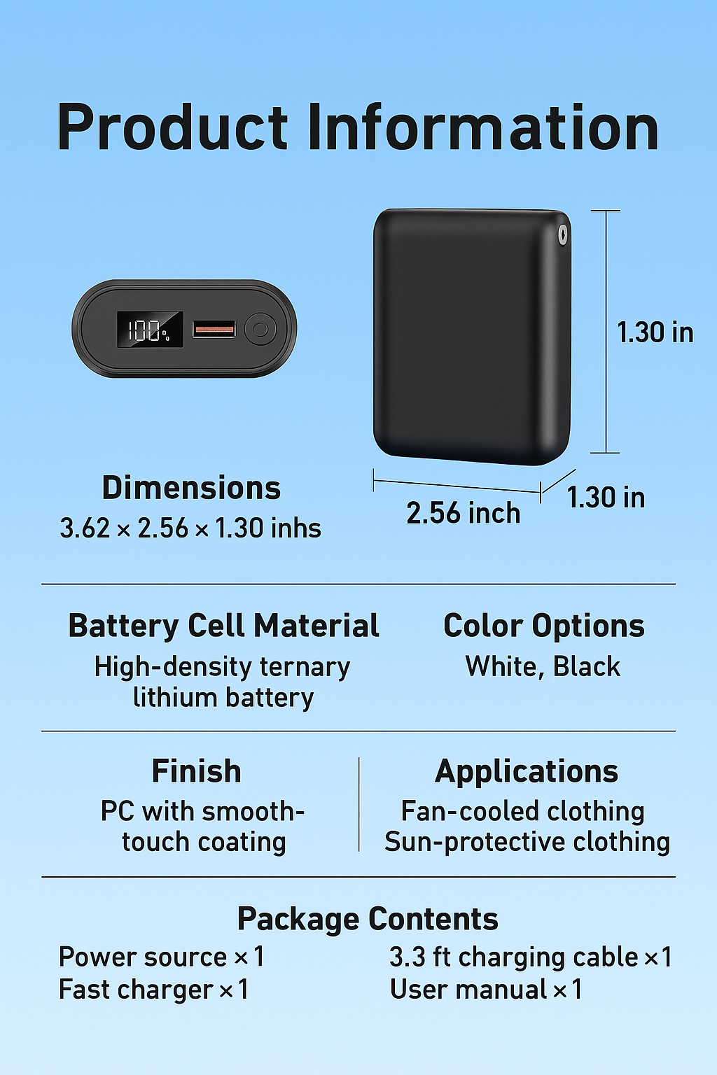 LITEGUEST 20000 mAh Ultra-Compact Charging 22.5W Power Bank Gear