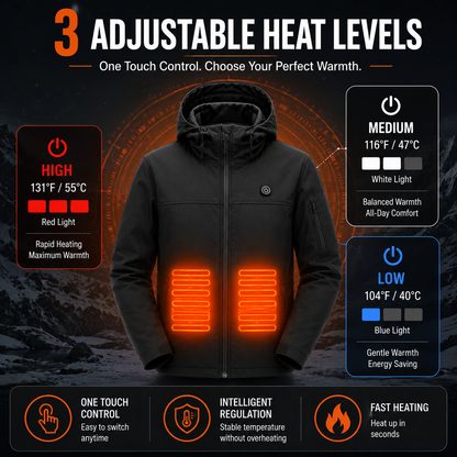LITEGUEST 10-Zone Heated Softshell Jacket | USB Winter Jacket