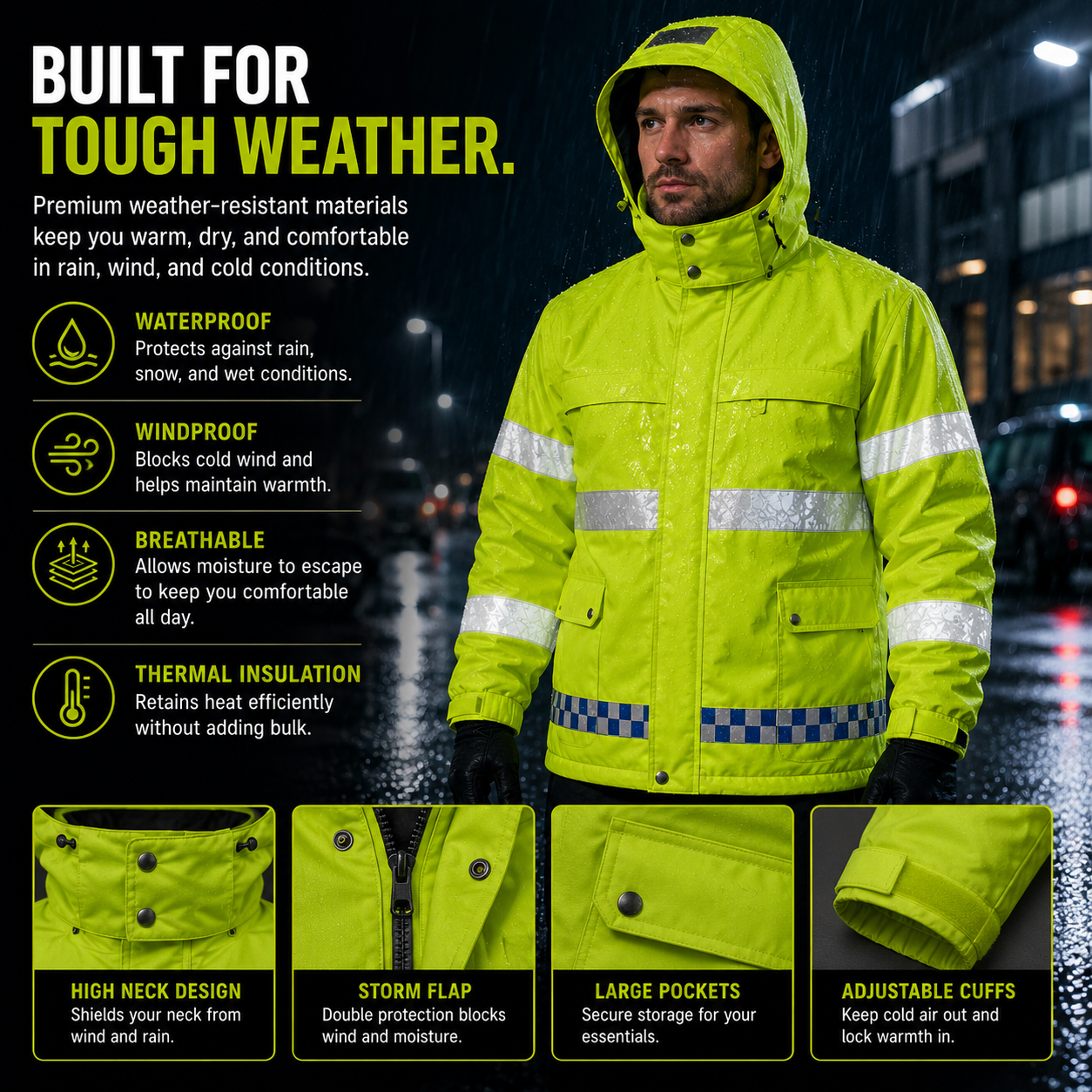 LITEGUEST 8-Zone Heated Reflective Jacket | Outdoor Utility Coat