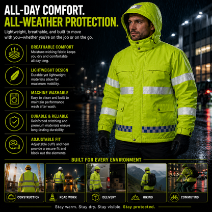 LITEGUEST 8-Zone Heated Reflective Jacket | Outdoor Utility Coat