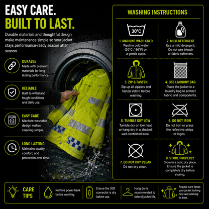 LITEGUEST 8-Zone Heated Reflective Jacket | Outdoor Utility Coat