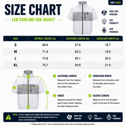 LITEGUEST LED Cooling Fan Jacket | Night Visibility & Active Cooling