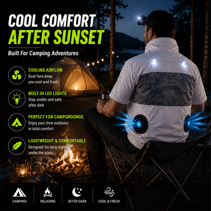 LITEGUEST LED Cooling Fan Jacket | Night Visibility & Active Cooling