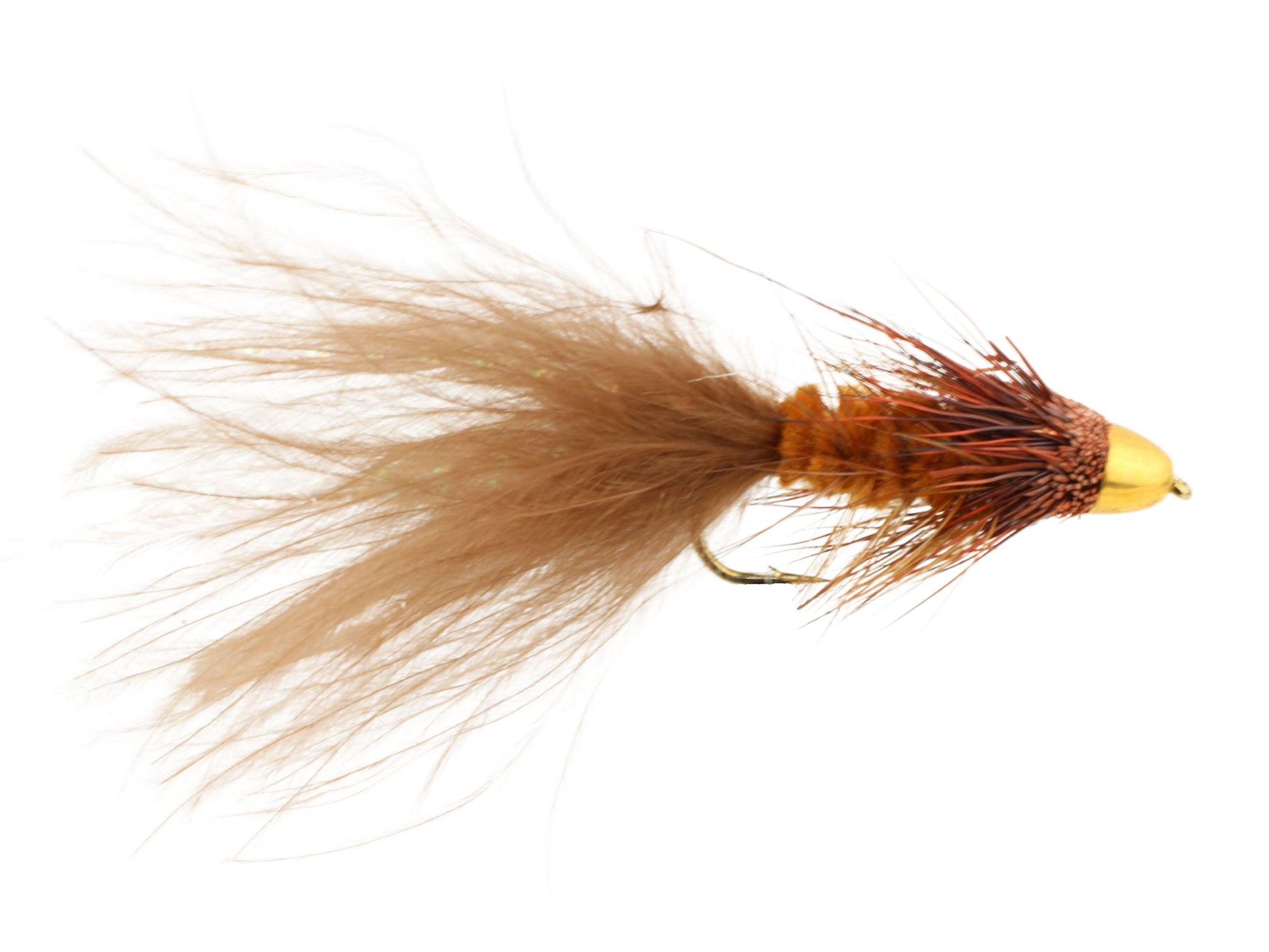 Wild Water Fly Fishing Cone Head Brown Wooly Bugger, Size 8 (Qty 4) | SendIt Sailing