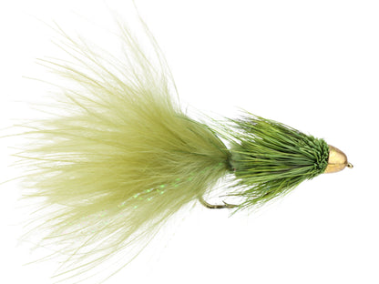 Wild Water Fly Fishing Cone Head Olive Wooly Bugger, Size 8 (Qty 4) | SendIt Sailing