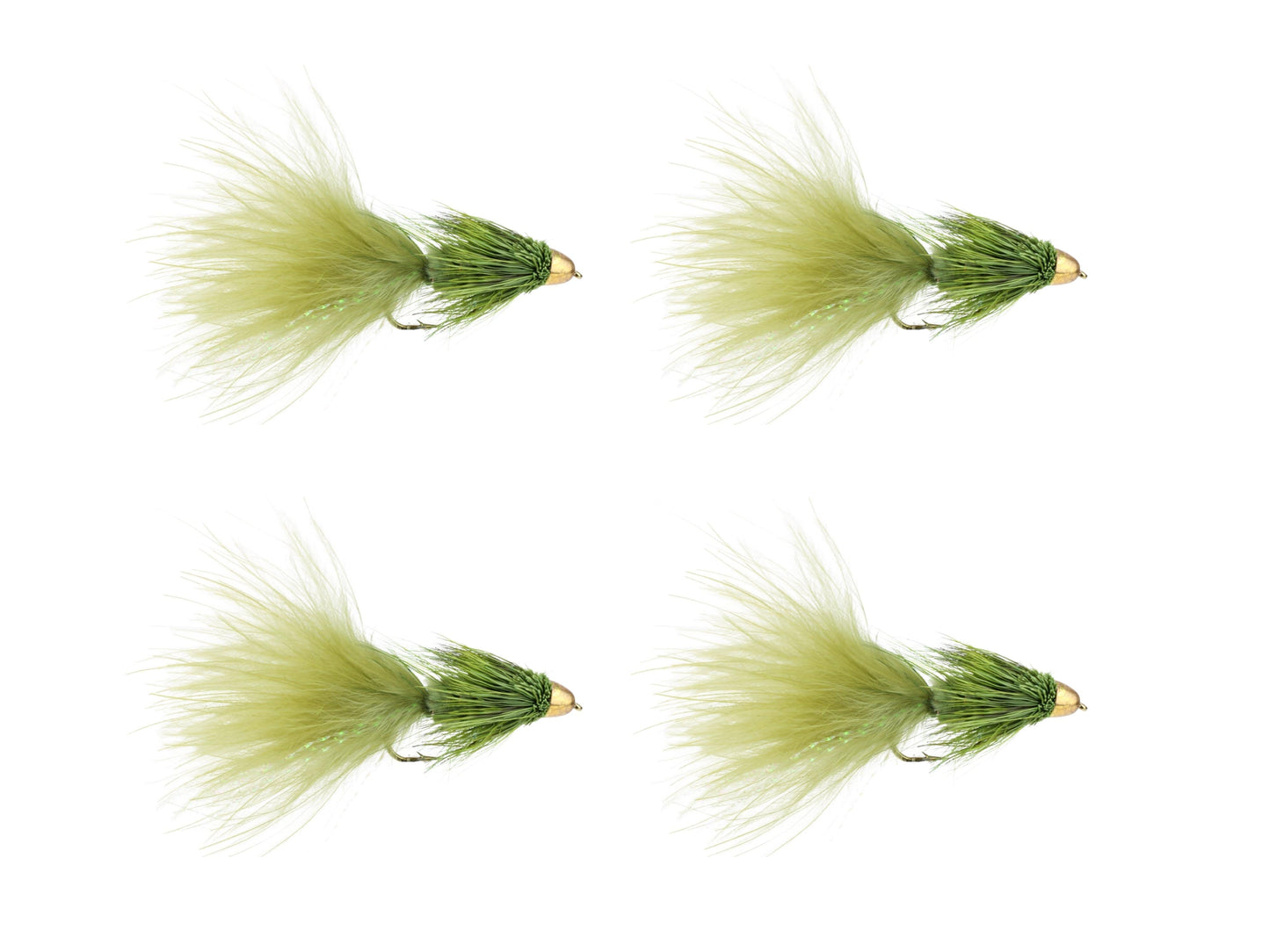 Wild Water Fly Fishing Cone Head Olive Wooly Bugger, Size 8 (Qty 4) | SendIt Sailing