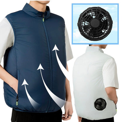 Liteguest UPF50+ Cooling Fan Vest for Hiking, Golf & Outdoor Work