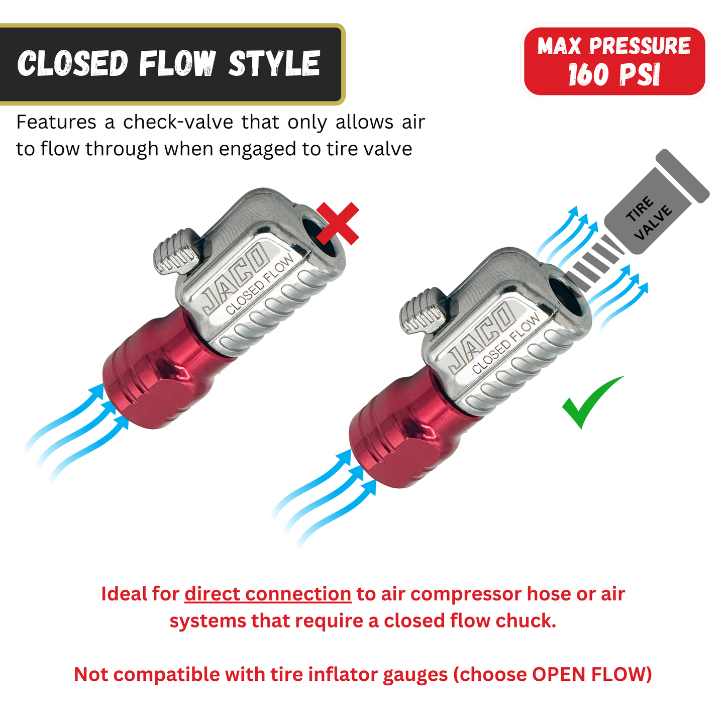 Lightning™ S2-Series Tire Air Chuck - 1/4" F-NPT