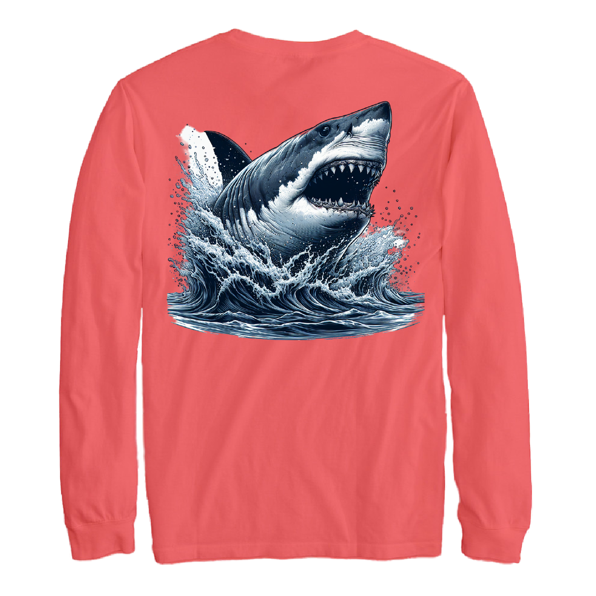 Cape Cod, MA Jaws Women's Cotton Long Sleeve Shirt