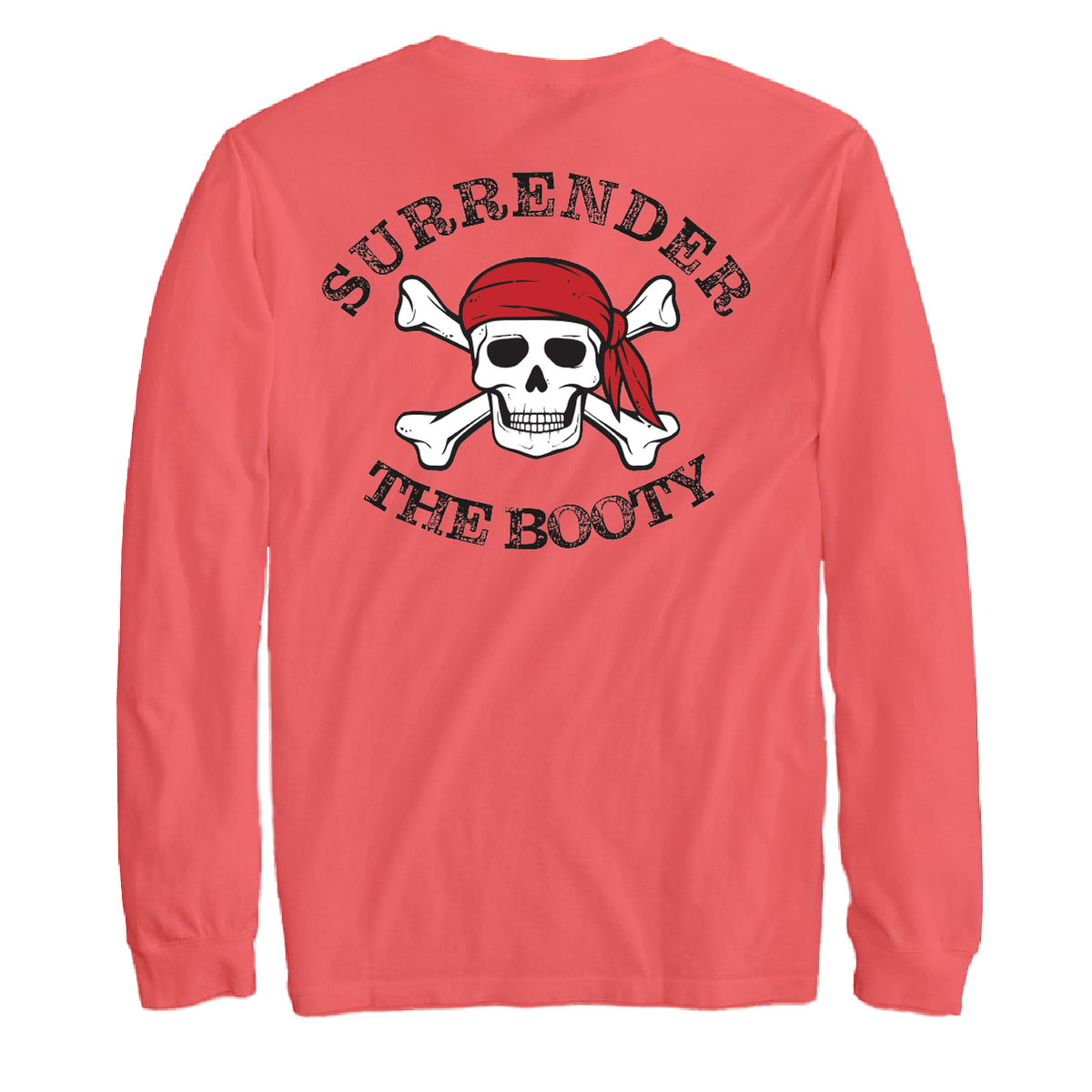 New York Freshwater Born "Surrender The Booty" Men's Cotton Long Sleeve Shirt