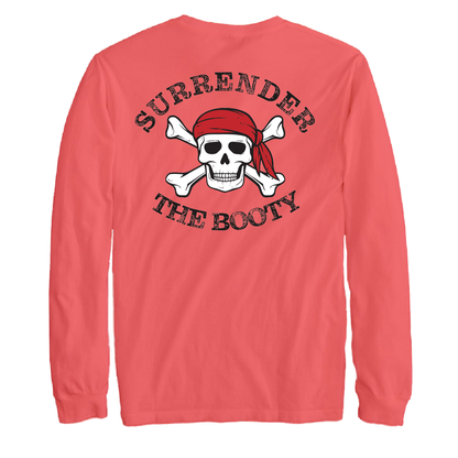 New York Freshwater Born "Surrender The Booty" Men's Cotton Long Sleeve Shirt
