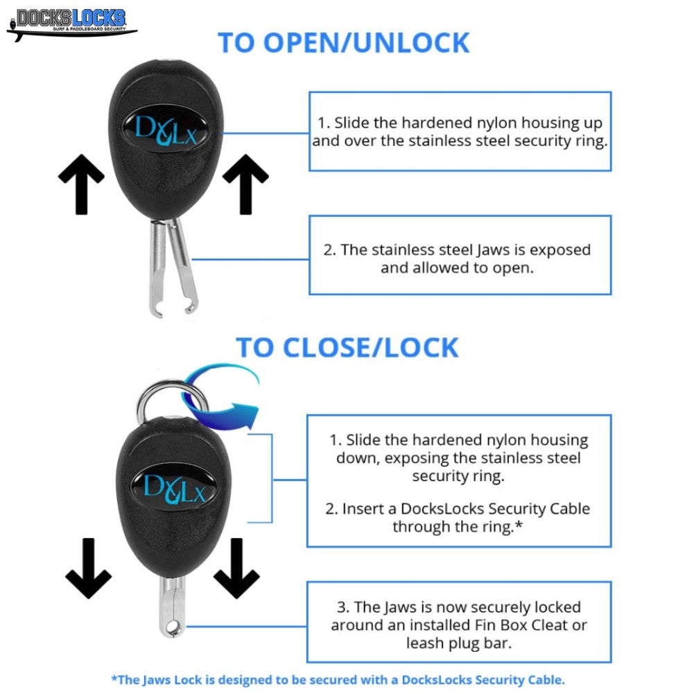 DocksLocks® Deluxe SUP Paddleboard Anti-Theft Security System with Paddle Lock | SendIt Sailing