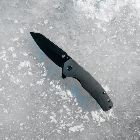 The Clip Point Folding Pocket Knife Giftset for Men and Women (Black and Orange)