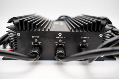 Triple Bank 12v, 12v & 24v marine waterproof Lead/AGM-Lithium charger