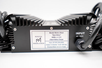 5 Bank Lithium/Lead/AGM Marine Waterproof Battery Charger