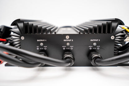 Triple Bank 12v, 12v & 36v marine waterproof Lead/AGM/Lithium charger