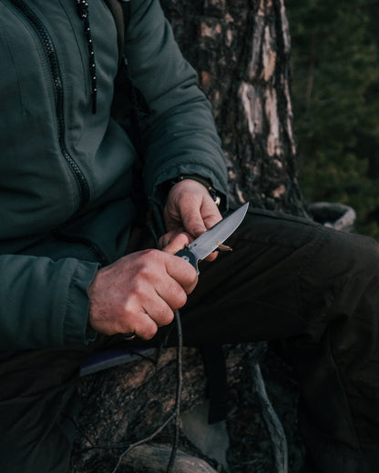 The Straight Back Folding Pocket Knife Giftset for Men and Women (Silver and Black)