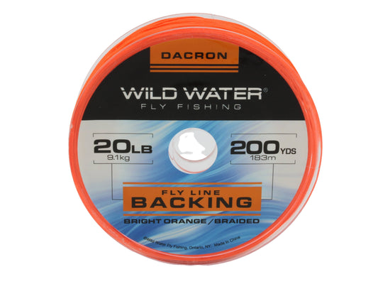 Wild Water Fly Fishing Braided Dacron Backing Spool, 20# 200 yards, Bright Orange | SendIt Sailing