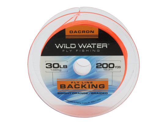 Wild Water Fly Fishing Braided Dacron Backing Spool, 30# 200 yards, Bright Orange | SendIt Sailing