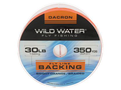 Wild Water Fly Fishing Braided Dacron Backing Spool, 30# 350 yards, Bright Orange | SendIt Sailing