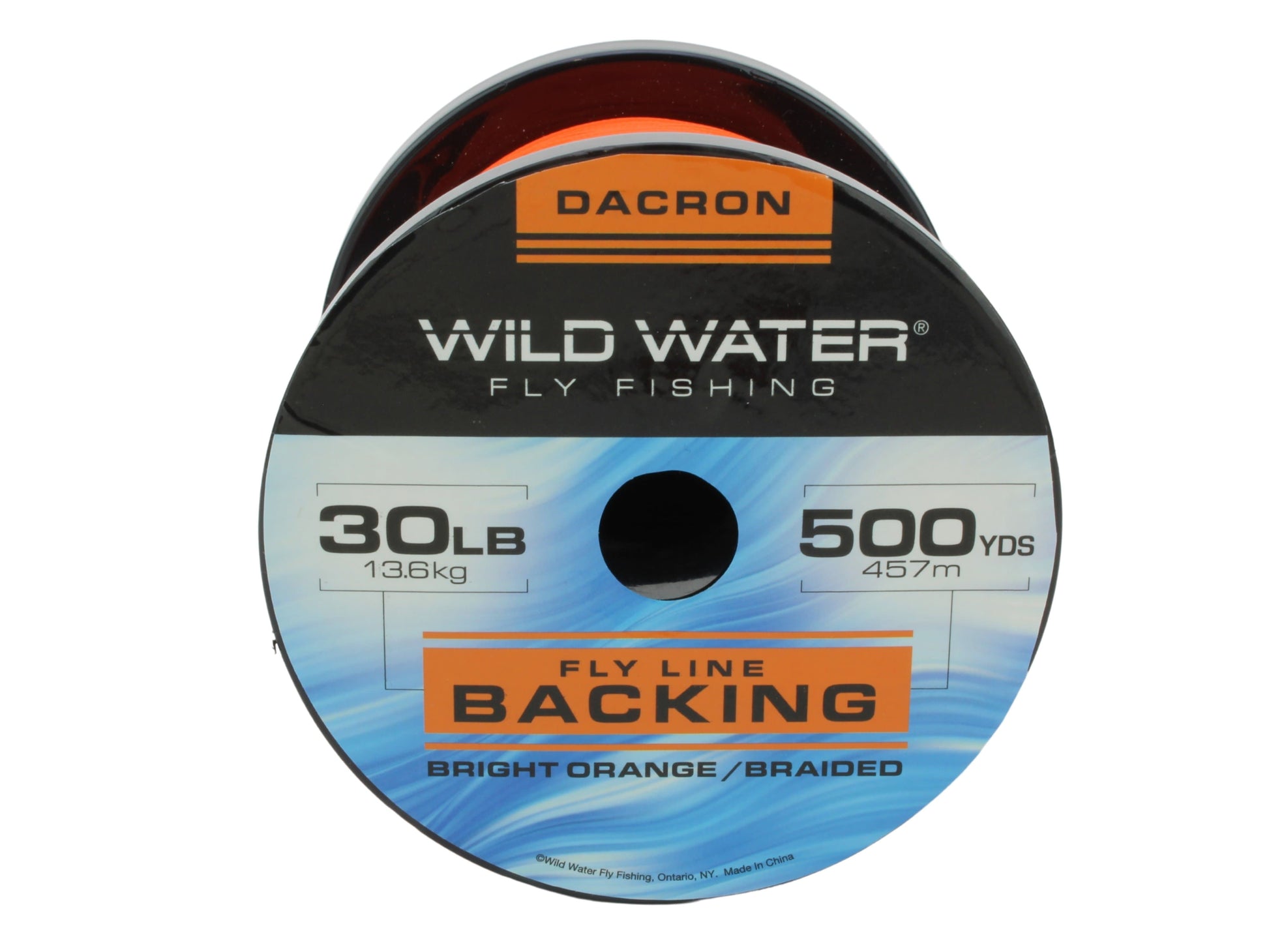 Wild Water Fly Fishing Braided Dacron Backing Spool, 30# 500 yards, Bright Orange | SendIt Sailing