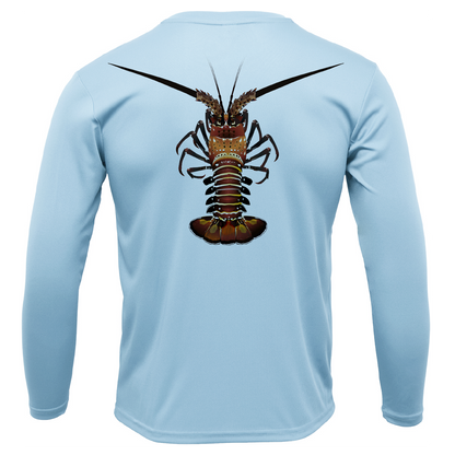 Florida Keys Realistic Lobster Men's Long Sleeve UPF 50+ Dry-Fit Shirt