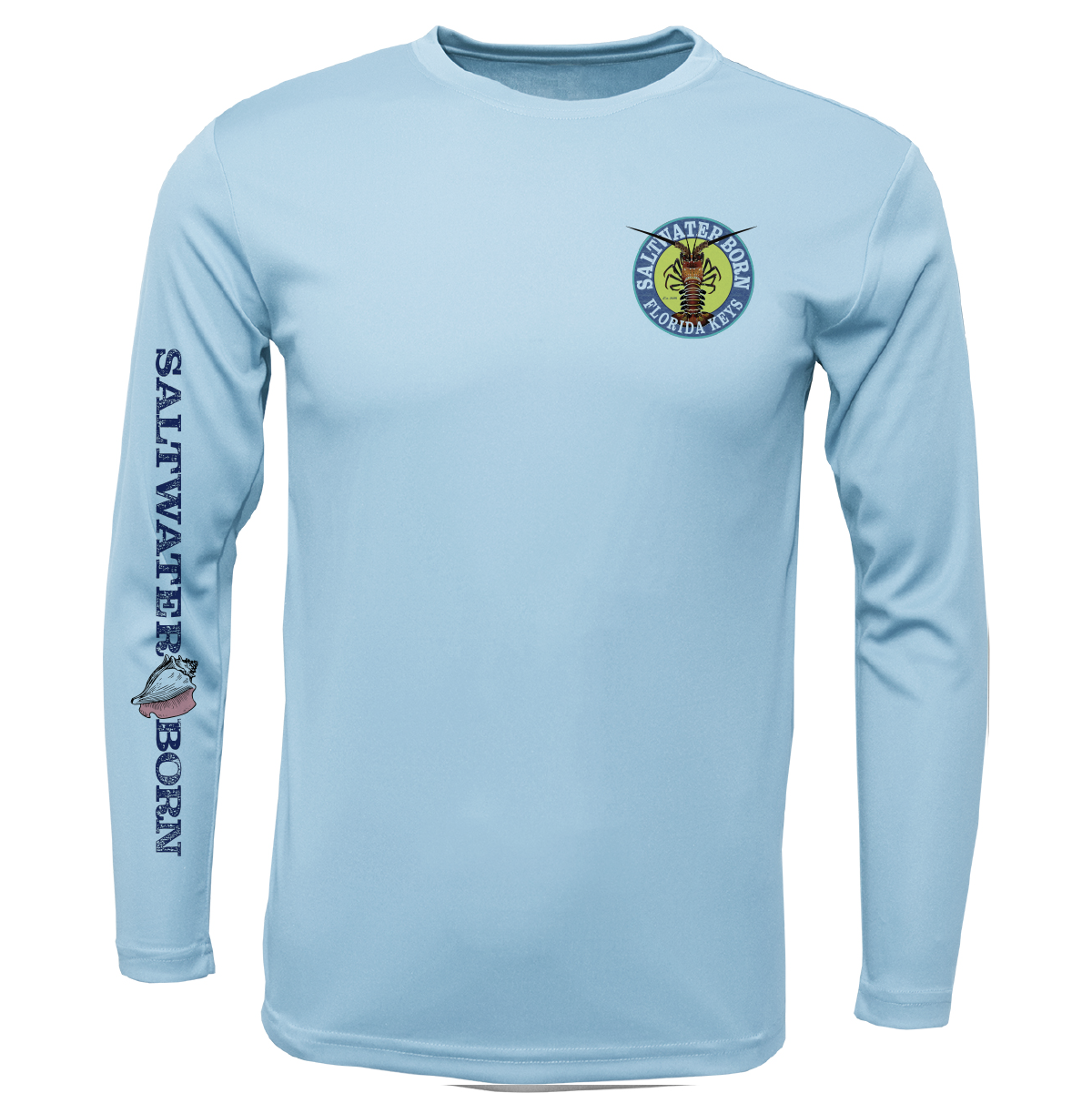 Florida Keys Realistic Lobster Men's Long Sleeve UPF 50+ Dry-Fit Shirt