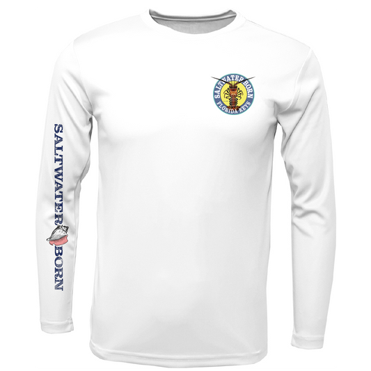 Florida Keys Realistic Lobster Men's Long Sleeve UPF 50+ Dry-Fit Shirt