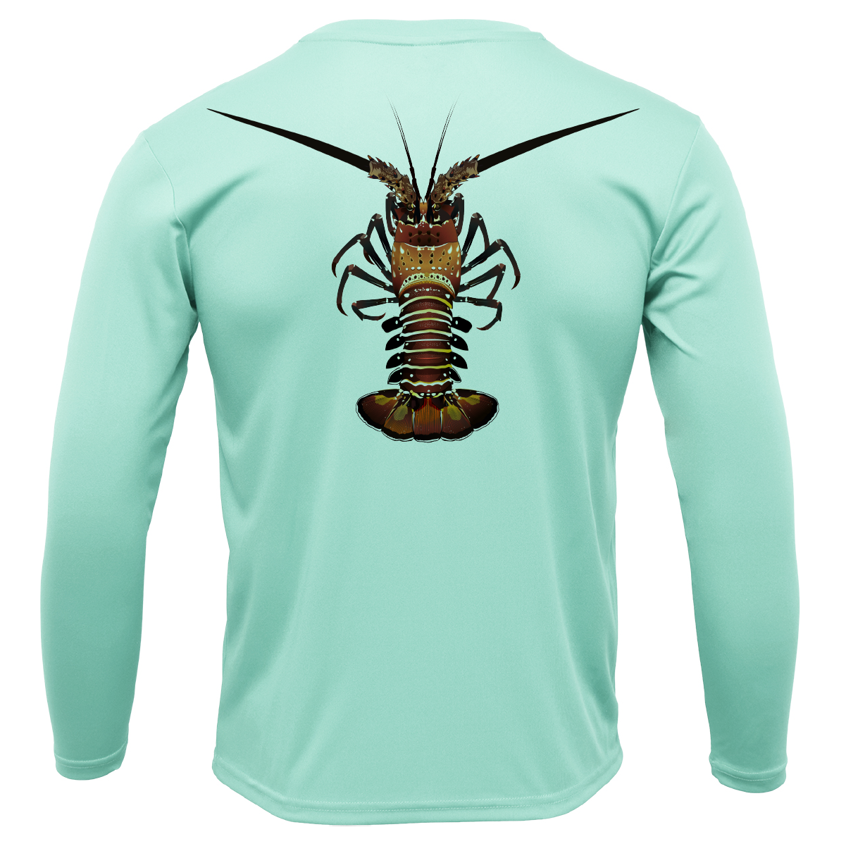 Florida Keys Realistic Lobster Men's Long Sleeve UPF 50+ Dry-Fit Shirt