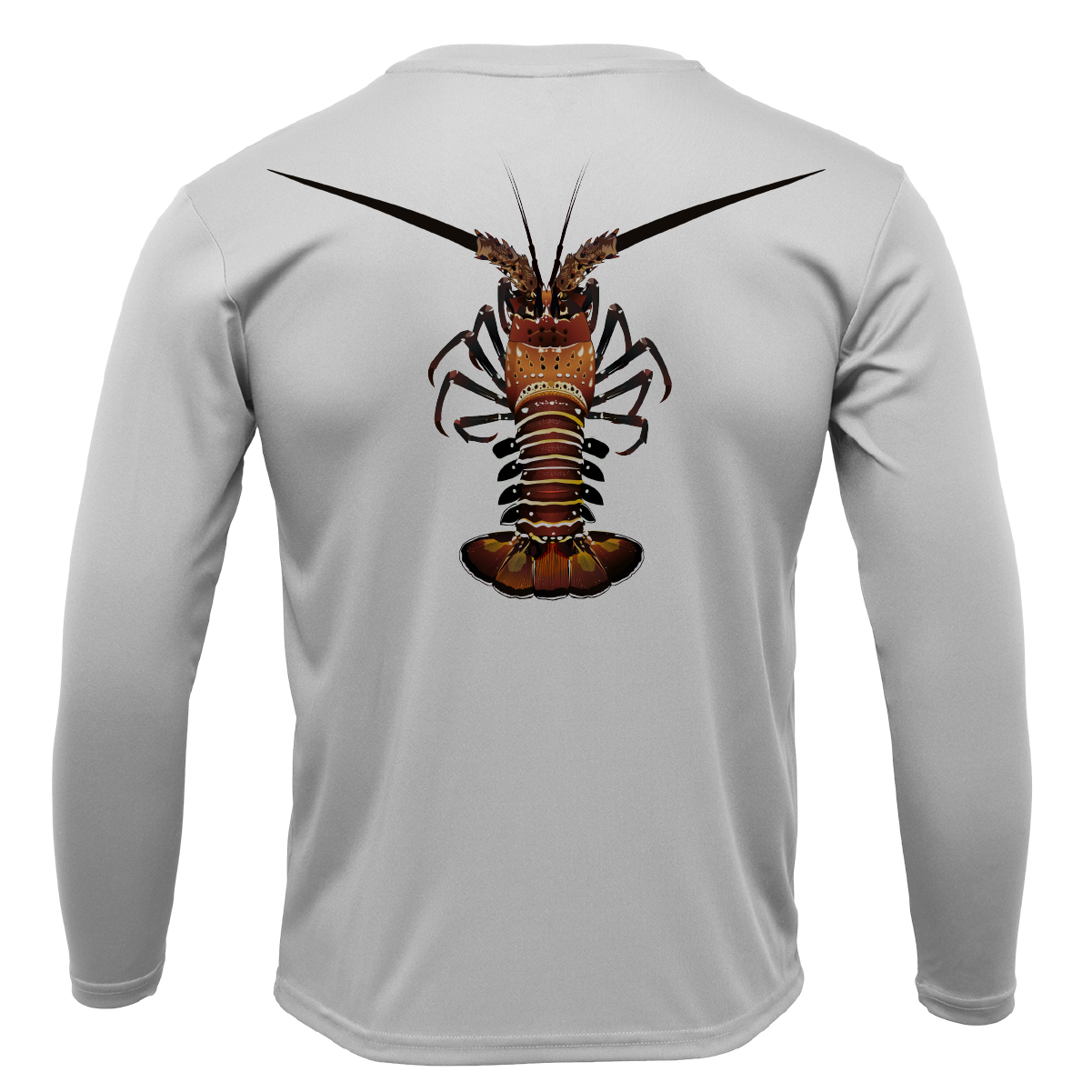 Florida Keys Realistic Lobster Men's Long Sleeve UPF 50+ Dry-Fit Shirt