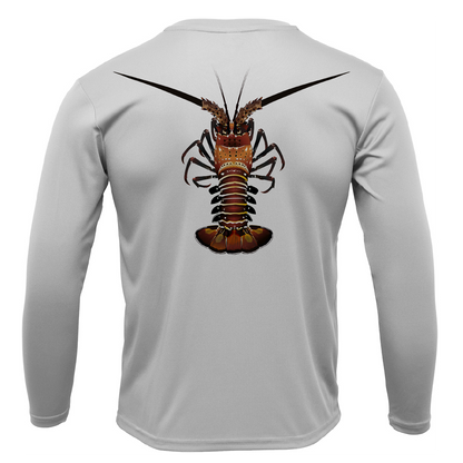 Florida Keys Realistic Lobster Men's Long Sleeve UPF 50+ Dry-Fit Shirt