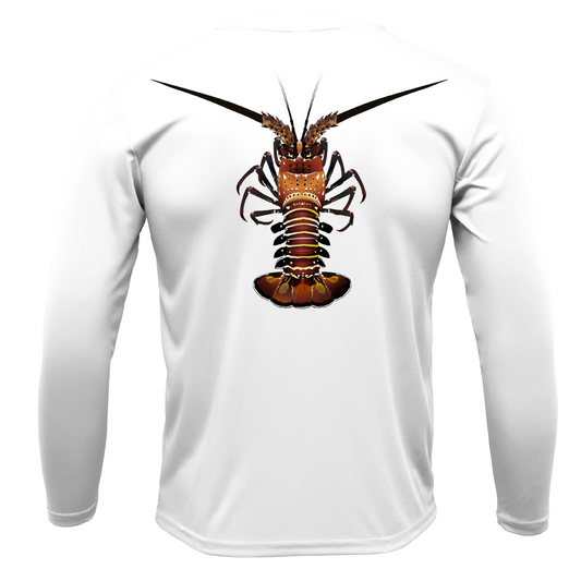 Florida Keys Realistic Lobster Men's Long Sleeve UPF 50+ Dry-Fit Shirt