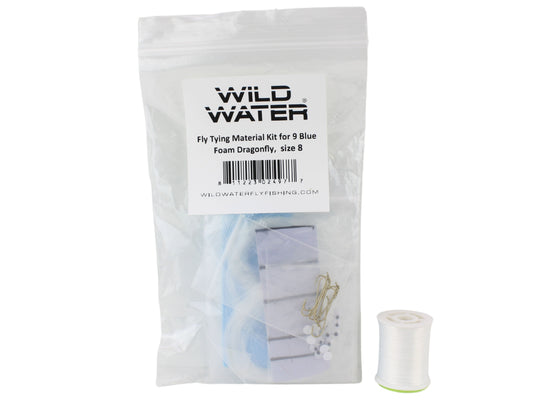 Wild Water Fly Fishing Fly Tying Material Kit, Blue Foam Dragonfly | SendIt Sailing