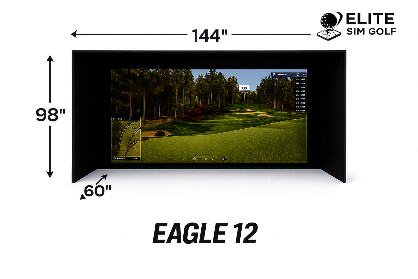 Eagle 12 Premium Golf Simulator Enclosure by Elite Sim Golf