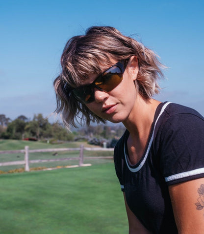 Del Mar | Matte Black | Green G22