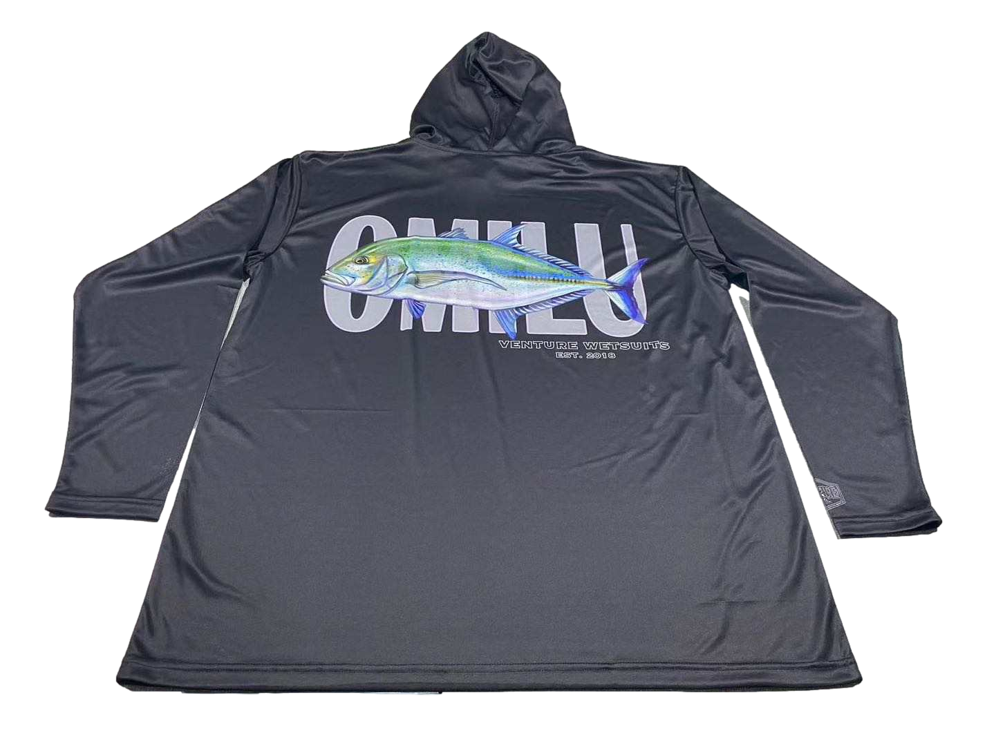 Omilu Black Dri Fit Hoodie (Adult/Keiki)