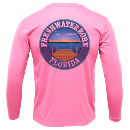 Florida "Life is Better at the Lake" Girl's Long Sleeve UPF 50+ Dry-Fit Shirt