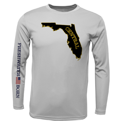 UCF Black and Gold Freshwater Born Men's Long Sleeve UPF 50+ Dry-Fit Shirt