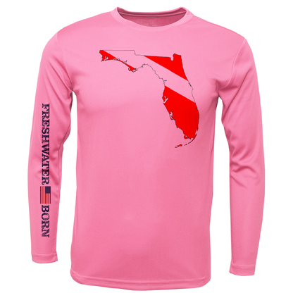Florida Diver Freshwater Born Girl's Long Sleeve UPF 50+ Dry-Fit Shirt