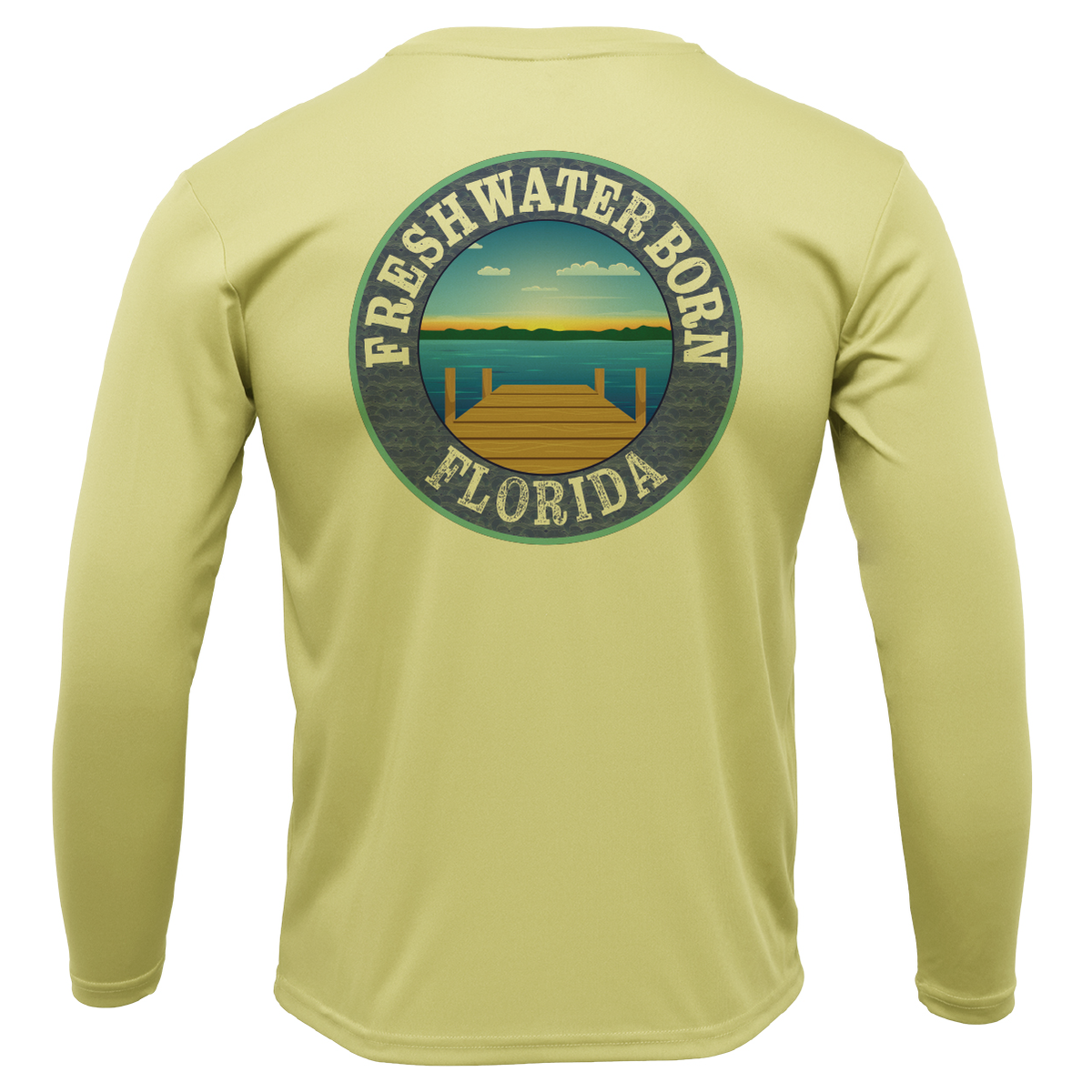 Florida "Life is Better at the Lake" Boy's Long Sleeve UPF 50+ Dry-Fit Shirt