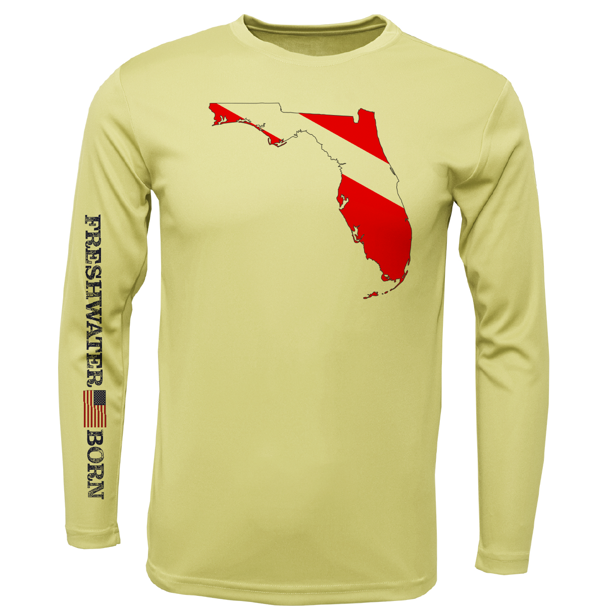 Florida Diver Freshwater Born Boy's Long Sleeve UPF 50+ Dry-Fit Shirt