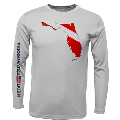 Florida Diver Freshwater Born Boy's Long Sleeve UPF 50+ Dry-Fit Shirt