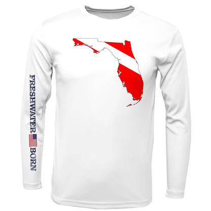 Florida Diver Freshwater Born Boy's Long Sleeve UPF 50+ Dry-Fit Shirt