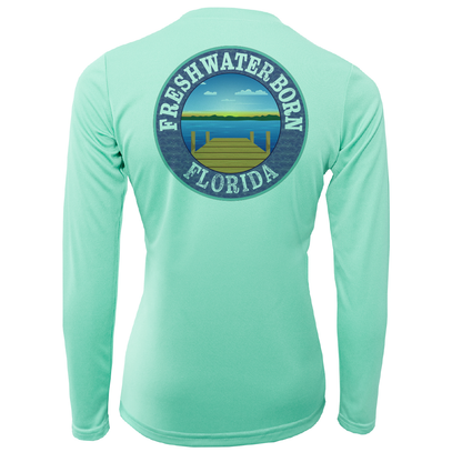 Florida USA Freshwater Born Women's Long Sleeve UPF 50+ Dry-Fit Shirt