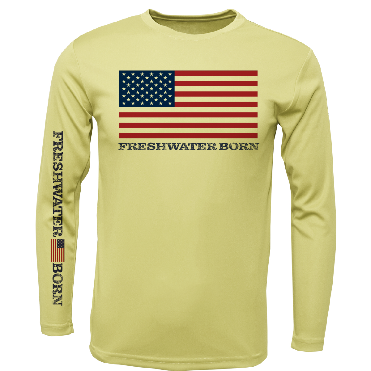 Michigan USA Freshwater Born Boy's Long Sleeve UPF 50+ Dry-Fit Shirt