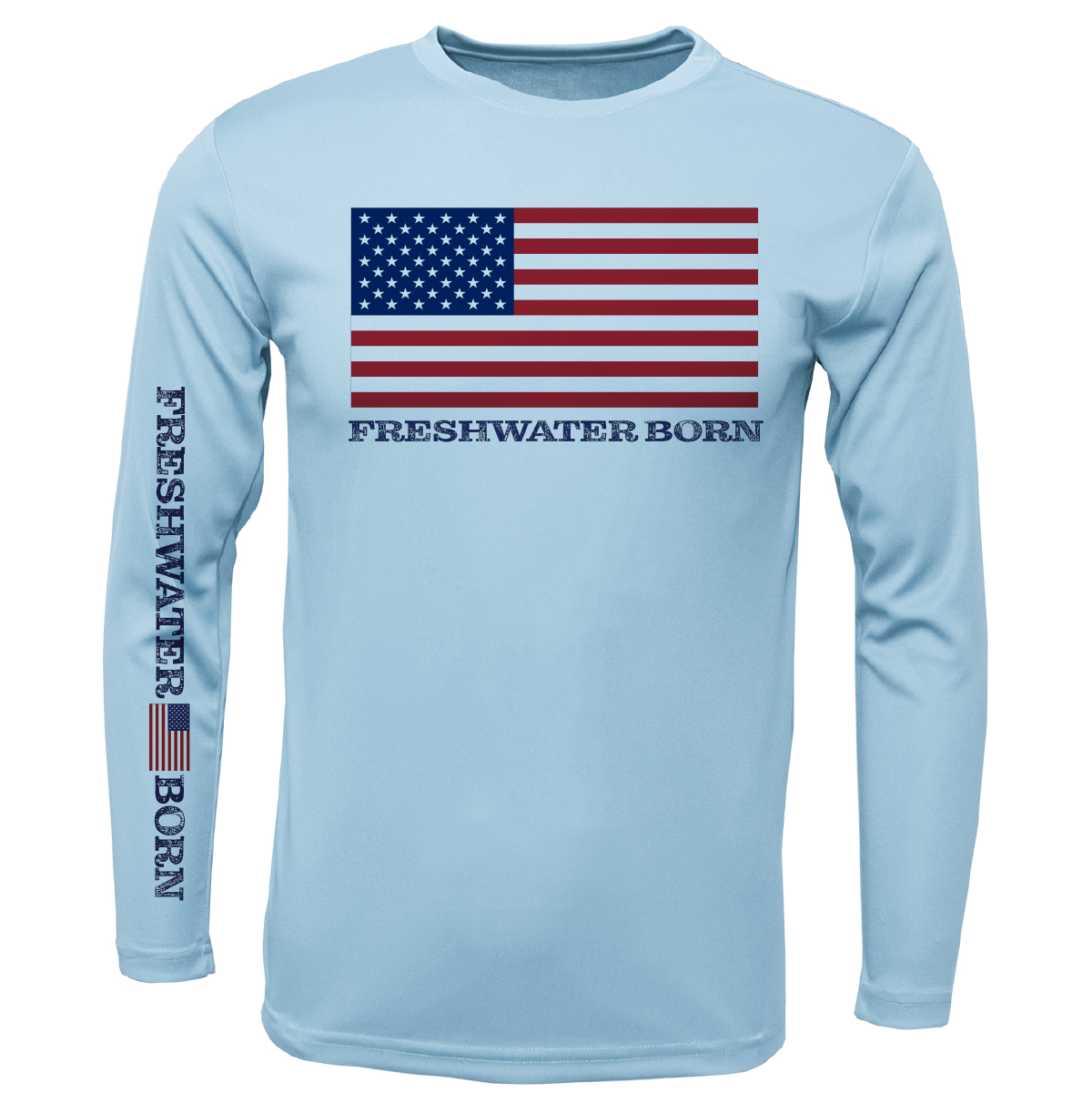Michigan USA Freshwater Born Boy's Long Sleeve UPF 50+ Dry-Fit Shirt